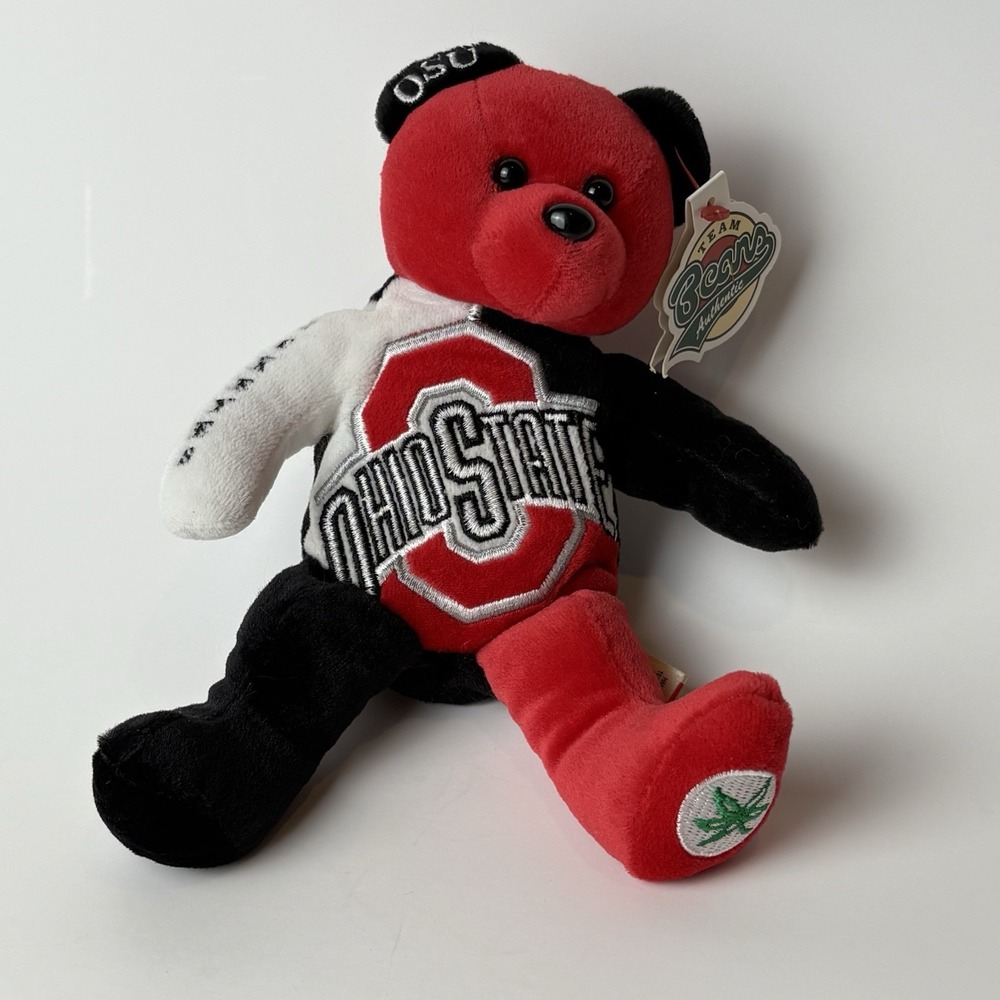 Ohio State University OSU Team Bears Authentic Beanie Bear NCAA 7" Plush